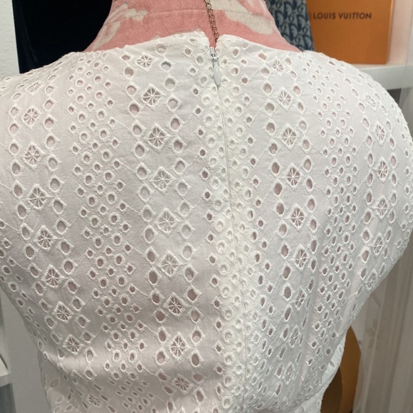 New J. Crew White 100% Cotton Classy Midi Spring Summer Dress 4 - Picture 5 of 6